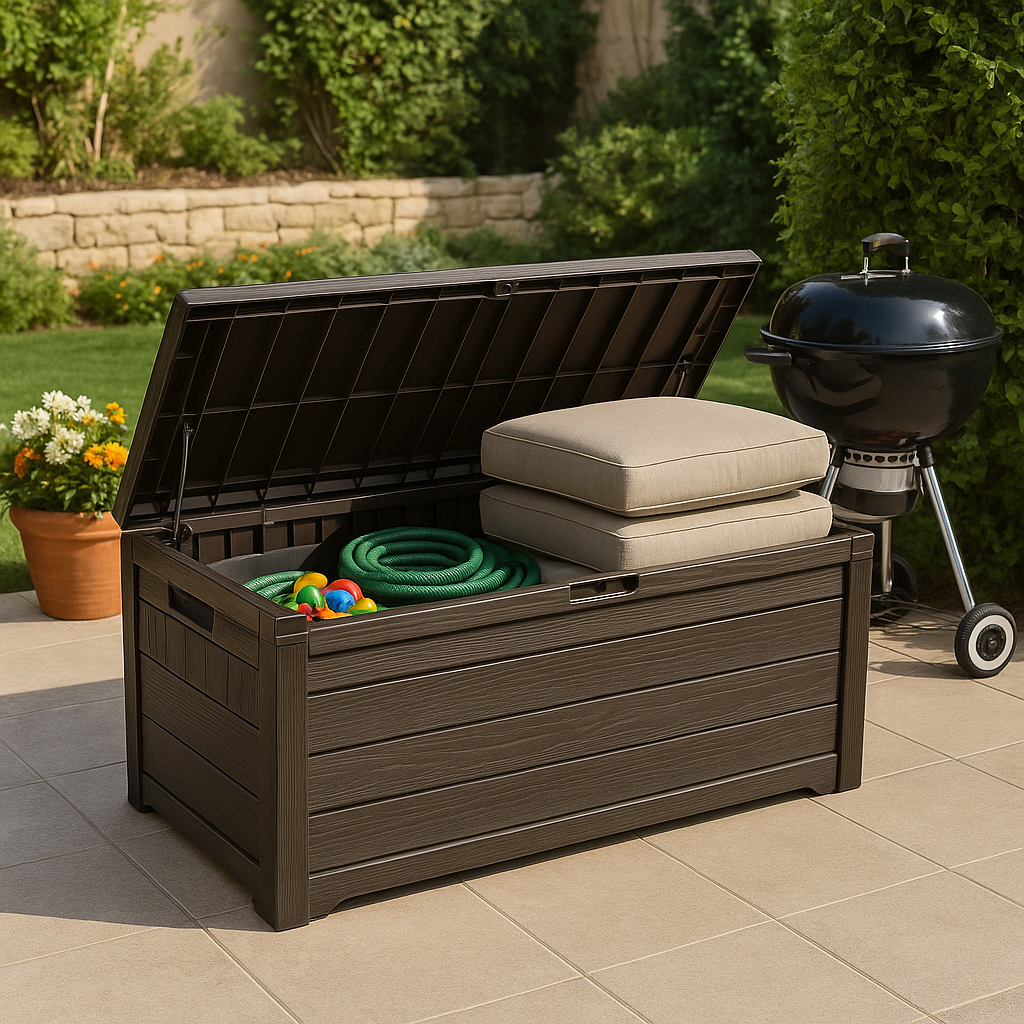 “Cassapanca da esterno portaoggetti in resina 2025”